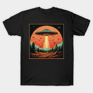 Vintage Comics UFO Encounters UFO Witness Cartoon Vintage T-Shirt